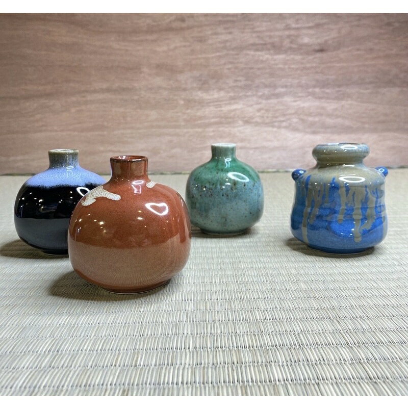 🇯🇵日本製🌾 時尚創意小花器 🌾 陶作手工藝  ▫️尺寸 約 12*4.5 公分、7*7公分、9*9.5公分