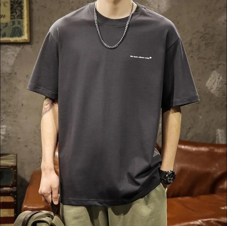 純棉短袖t恤男寬鬆夏季男生百搭體恤上衣服【步行者戶外生活館】P
