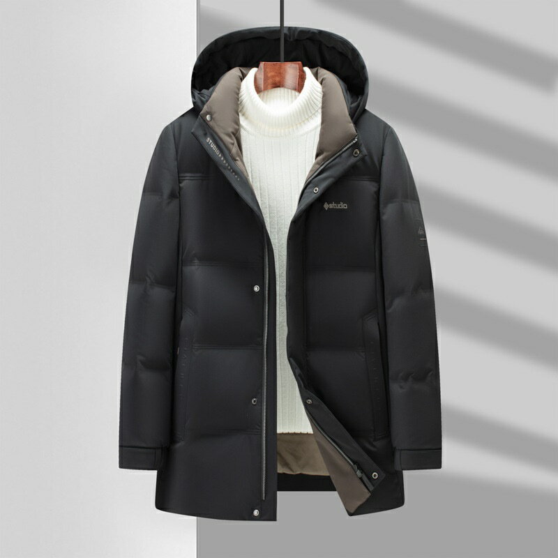 【巴黎精品】現貨+預購 真羽絨90%鴨絨羽絨外套羽絨衣夾克-保暖秋冬御寒品質保證男外套2色a1ix85