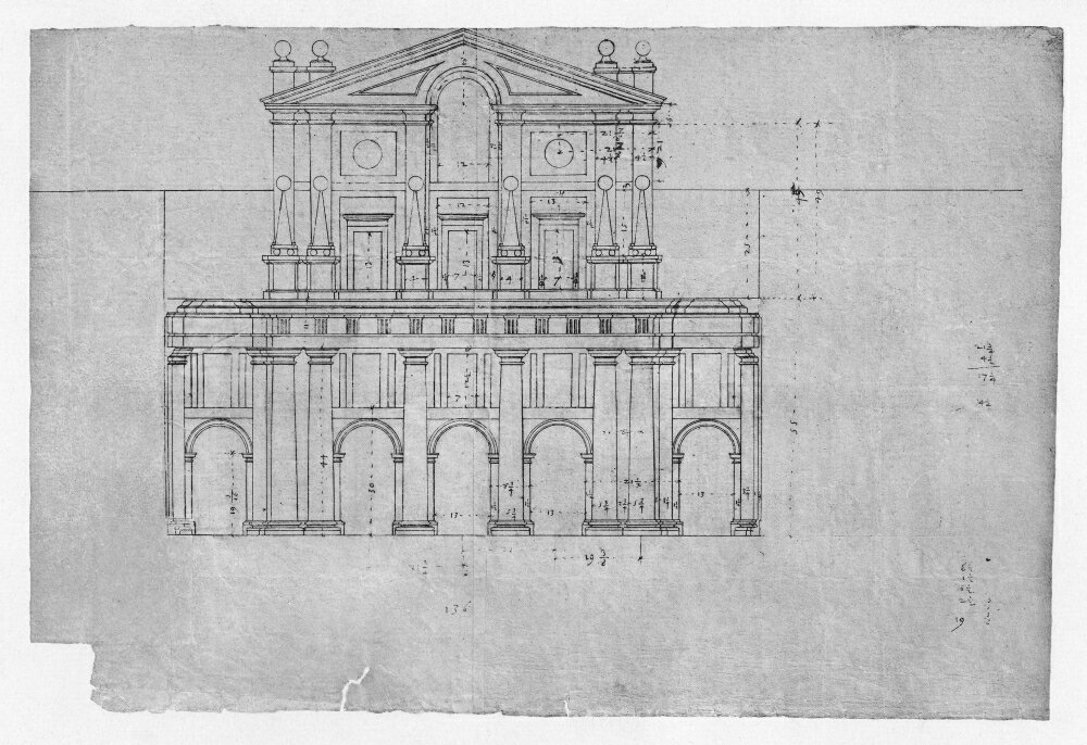 Posterazzi: El Escorial Basilica Nplan Of The Facade Of The Basilica At ...
