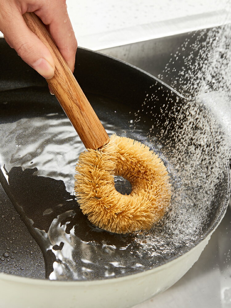 優購生活 日本廚房洗鍋刷鍋 天然椰棕鍋刷不沾油 洗碗刷清潔刷除油去污刷子