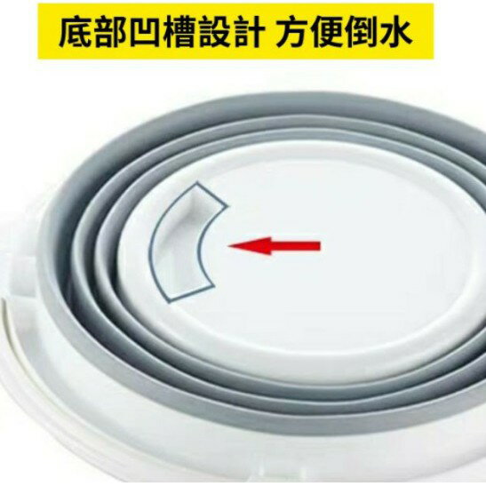 【折疊水桶-圓形】5L/10L 高品質 加厚版 水桶 多功能手提式折叠水桶 收納方便 洗車 露營 郊遊 釣魚 2