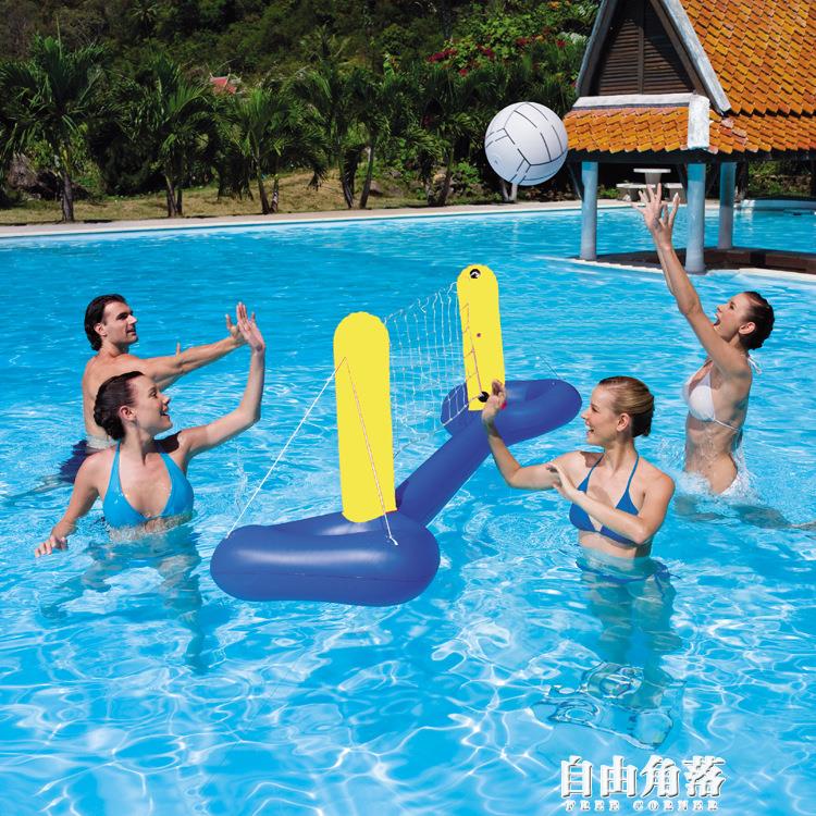 成人兒童水上運動趣味游戲活動籃球框排球架手球門充氣球戲水玩具