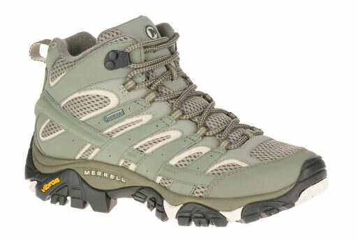 ├登山樂┤美國 MERRELL  MOAB 2 MID GORE-TEX 女中筒健行鞋-淺橄欖綠 # ML12116