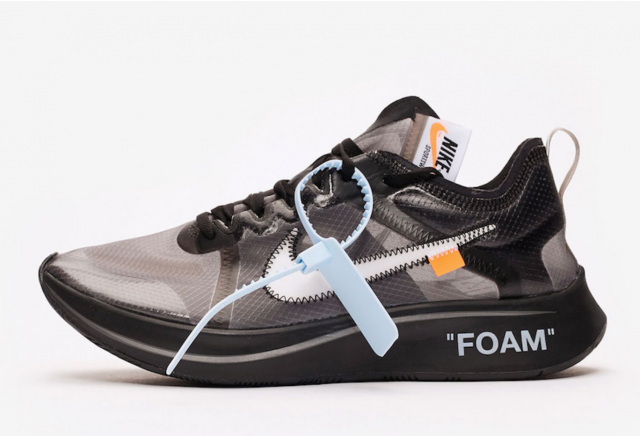 nike off white zoom fly sp black