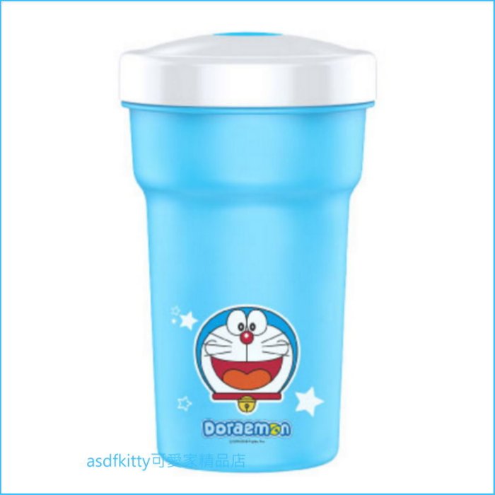 asdfkitty*哆啦A夢防漏吸管杯/學習杯/水杯-300ML-韓國製