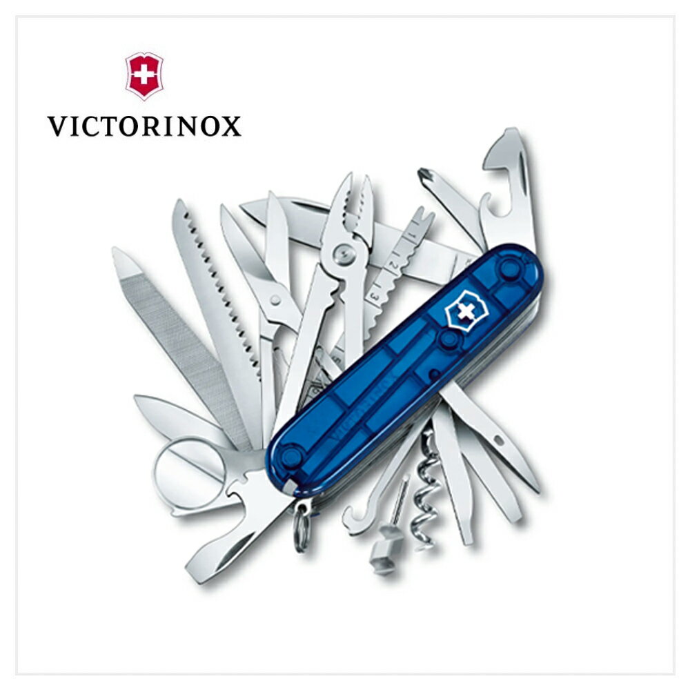 VICTORINOX 瑞士刀 冠軍刀/33用/透藍 1.6795.T2 2