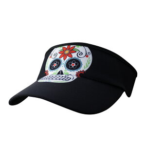 騎跑泳者 - HEADSWEATS 汗淂(全球運動帽領導品牌) 中空遮陽帽 黑糖骷髏 Black Sugar Skull