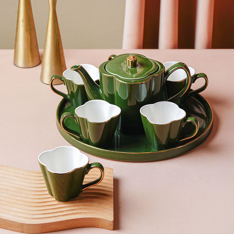 水具套裝 歐式陶瓷茶壺水杯套裝辦公室下午茶茶具家用水具水壺禮品瓷贈品