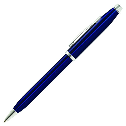 CROSS世紀II系列半透藍亮漆原子筆鍍銠筆夾*AT0082WG-103