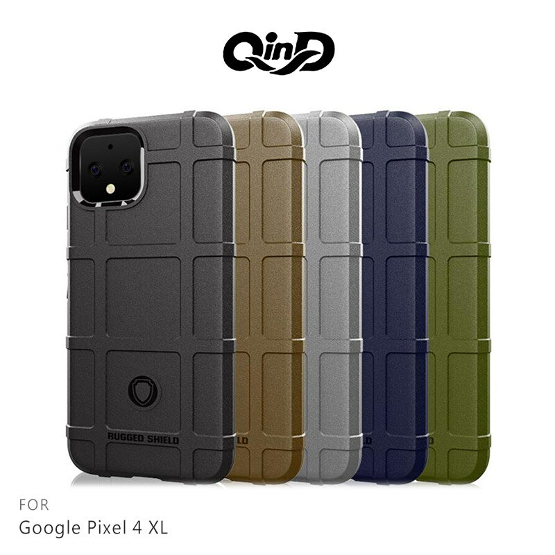 強尼拍賣~QinD Google Pixel 4 XL 戰術護盾保護套 背蓋式 手機殼 鏡頭加高 保護套 手機殼