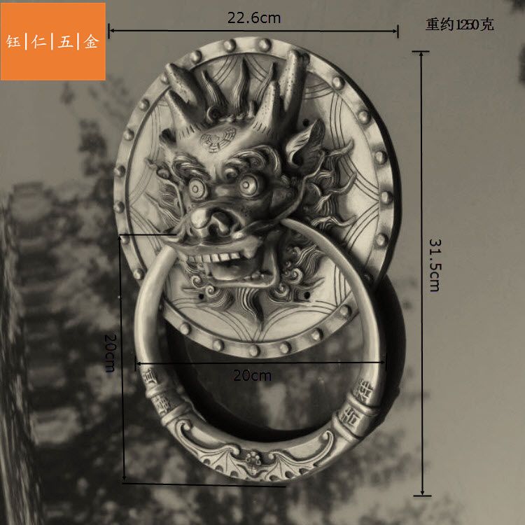 龍頭，古銅製，時代物，緣起物，重約2300克 龍頭，古銅製，時代物，緣起物，重約2300克 龍頭，古銅製，時代物