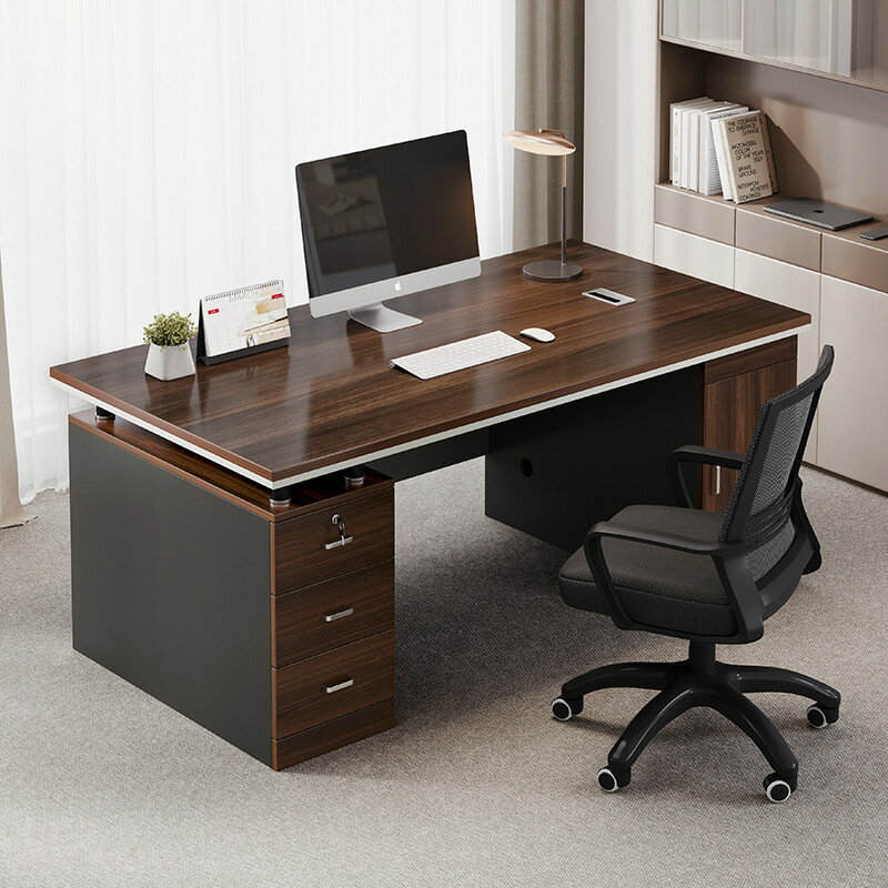 【免運】可開發票 辦公桌單位電腦桌臺式簡約現代桌椅組合辦公室職員老板桌家用桌子