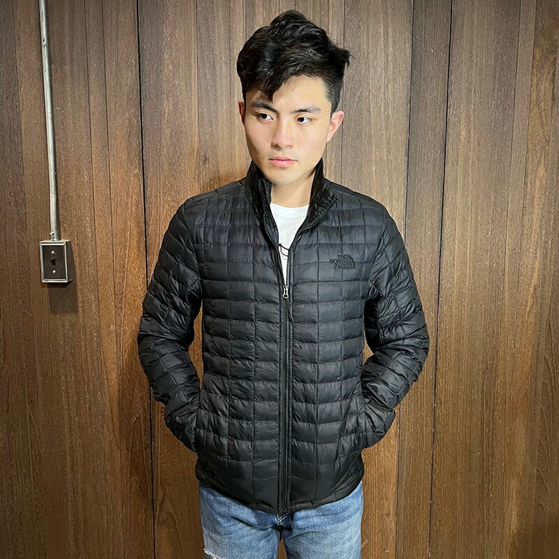 美國百分百【全新真品】The North Face 立領羽絨外套 TNF 防風夾克 北臉 黑色 S號 BO73