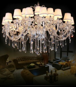 簡約現代輕奢蠟燭水晶吊燈臥室餐廳酒店客廳LED歐式燈具高檔大燈