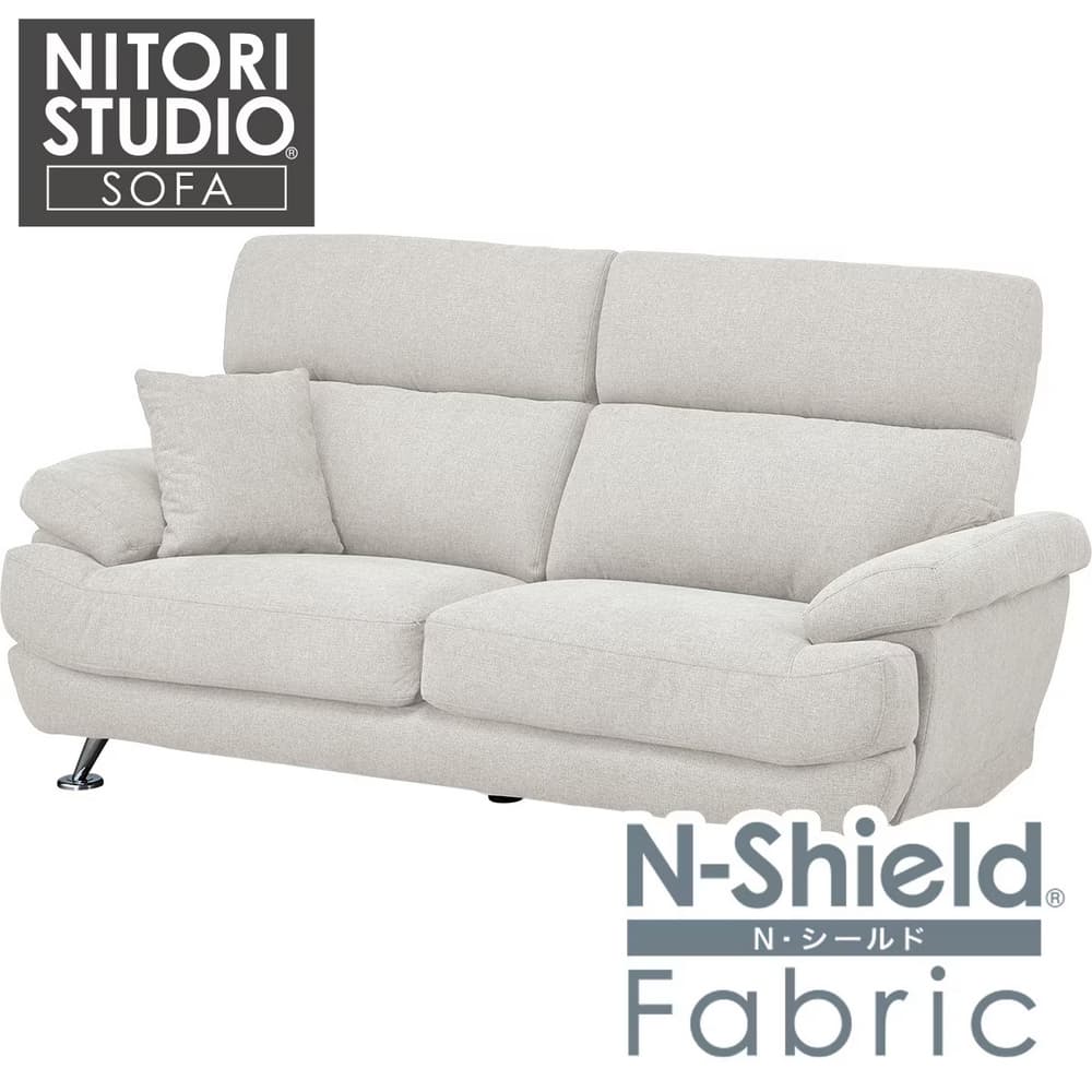 ◎耐磨耐刮 防潑水貓抓布 3人用布沙發 BS13 N-SHIELD FB AQ-LGY NITORI宜得利家居