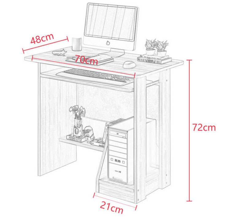 電腦桌 電腦台式桌家用帶鍵盤托省空間小戶型電腦桌宿舍臥室學習桌小書桌『XY152』