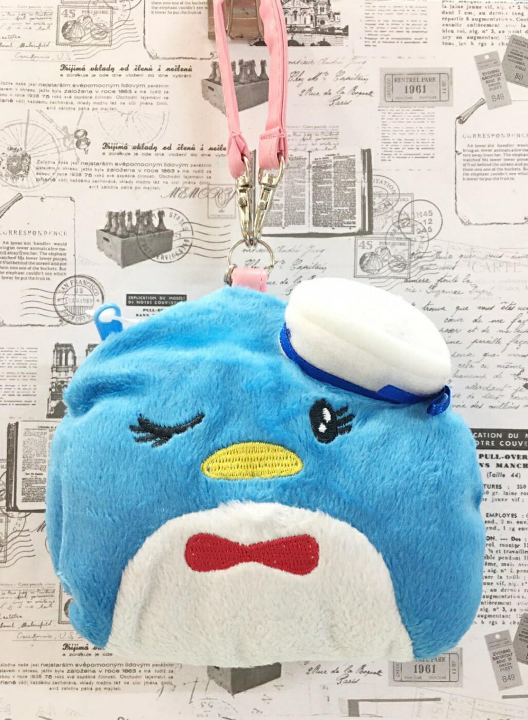 【震撼精品百貨】Tuxedo Sam Sanrio 山姆藍企鵝 造型包附繩/零錢包*07116 震撼日式精品百貨