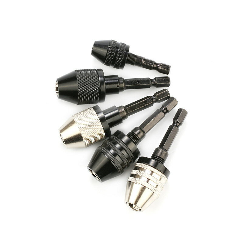 3.6V電動螺絲刀配件六角轉圓柄轉換頭 六角柄R槽快換式三爪鉆夾頭【博野五金】