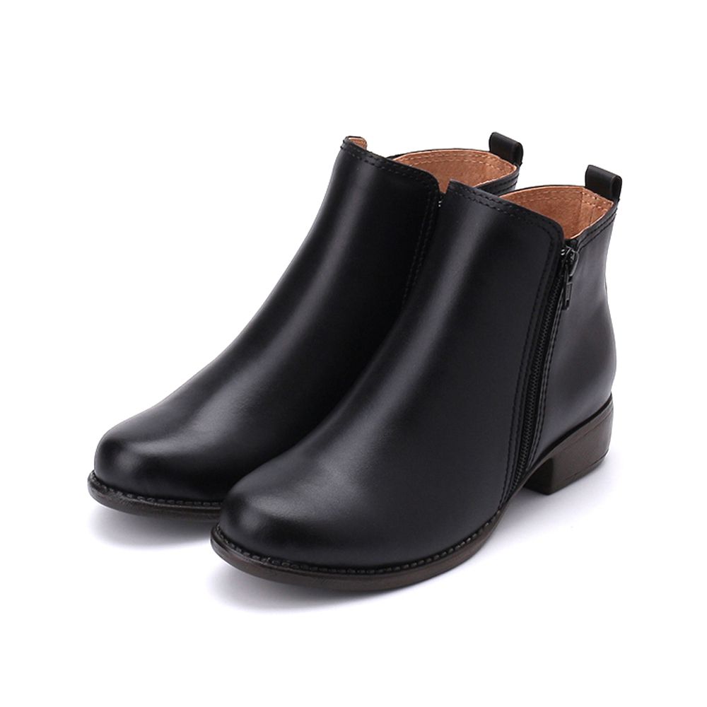 LUZZI 雙拉鍊短靴 黑 女鞋 治裝激推