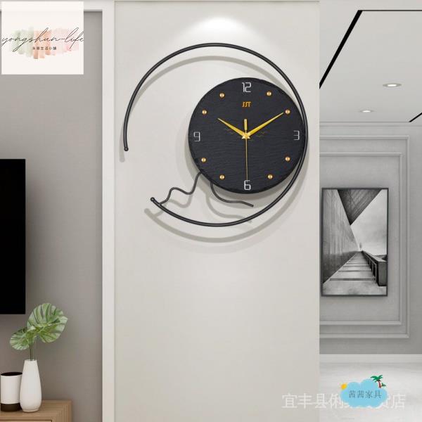 輕奢掛鐘客廳家居裝飾鐘錶現代簡約時鐘創意個性藝術北歐時尚掛牆靜音時鐘壁掛時鐘掛牆時鐘