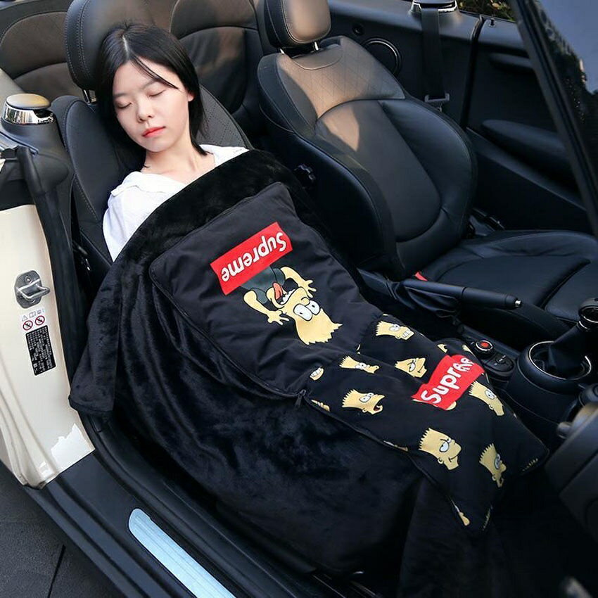 汽車抱枕被子兩用午睡車載毯子靠墊靠枕空調被多功能沙發枕頭被 汽車裝飾