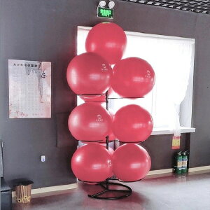 【免運】可開發票 瑜伽球架子多層瑜伽館置物架健身房放半球的收納器材大普拉提包郵