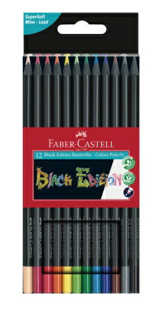 Faber-Castell黑旋風極軟油性色鉛筆12色/紙盒116412