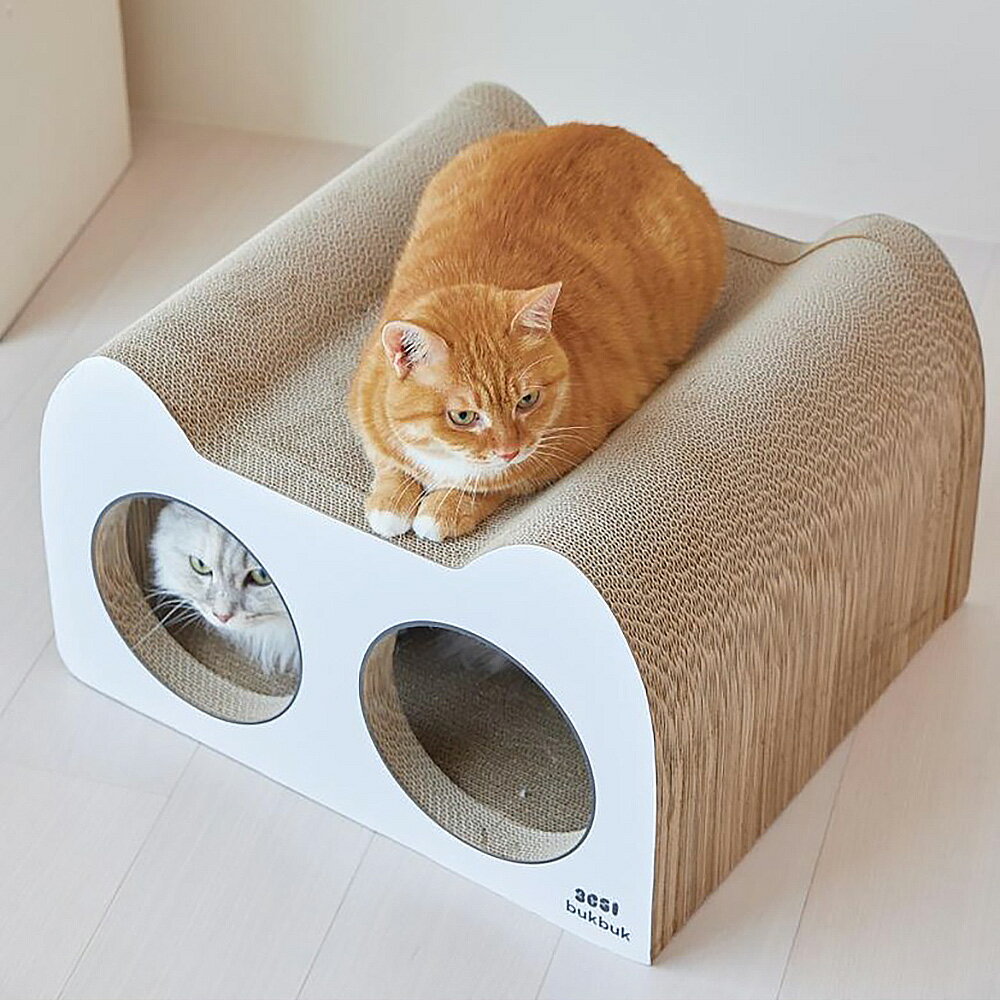 【台灣現貨】出口日韓簡約貓抓板 加厚加密貓抓柱 多貓可用貓窩磨爪板 白色多面磨爪貓咪玩具貓坐墊 6