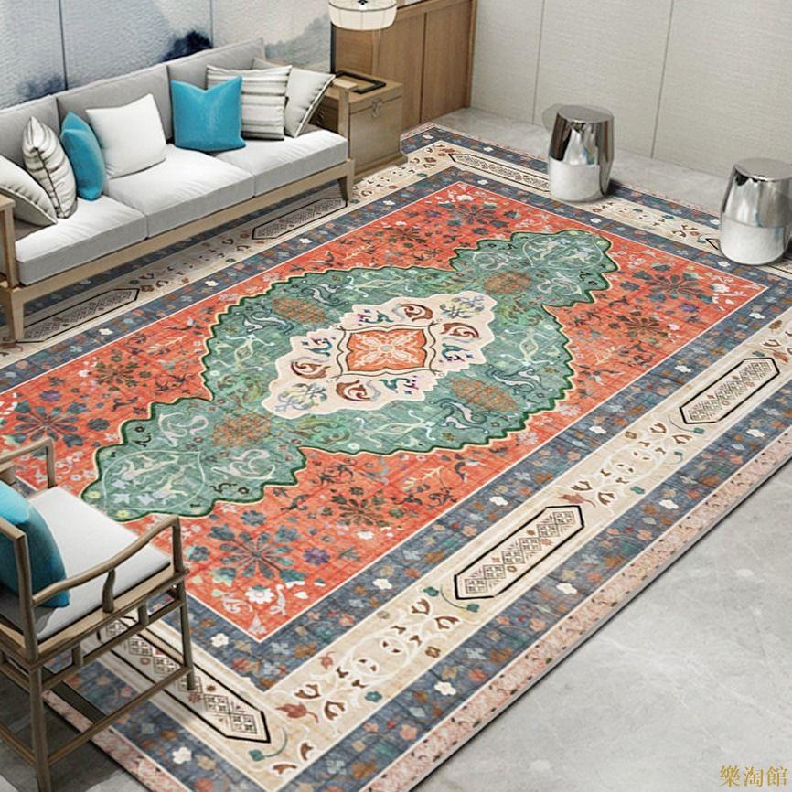 美式復古地毯歐式民族風沙發地毯簡約沙發茶幾臥室床邊毯客製餐廳地毯耐髒耐磨