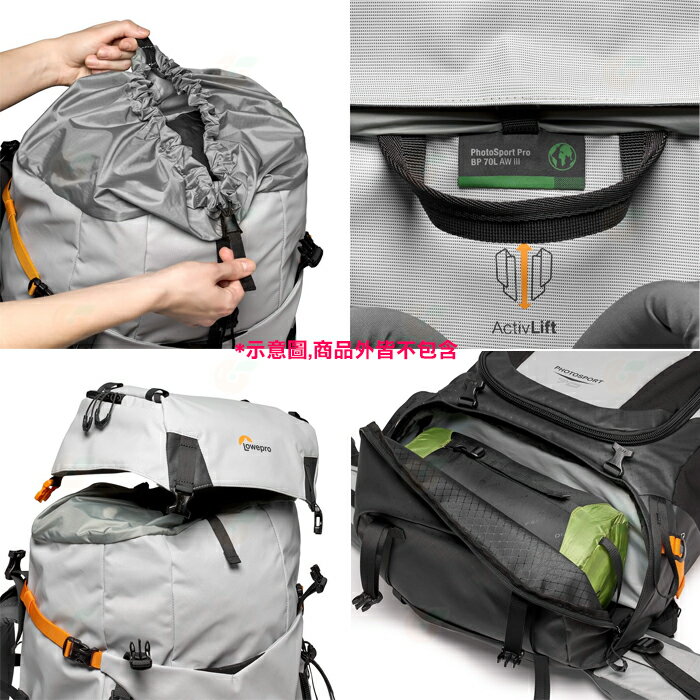 羅普Lowepro PhotoSport PRO 70L AW III S-M 登山相機包攝影後背包環保