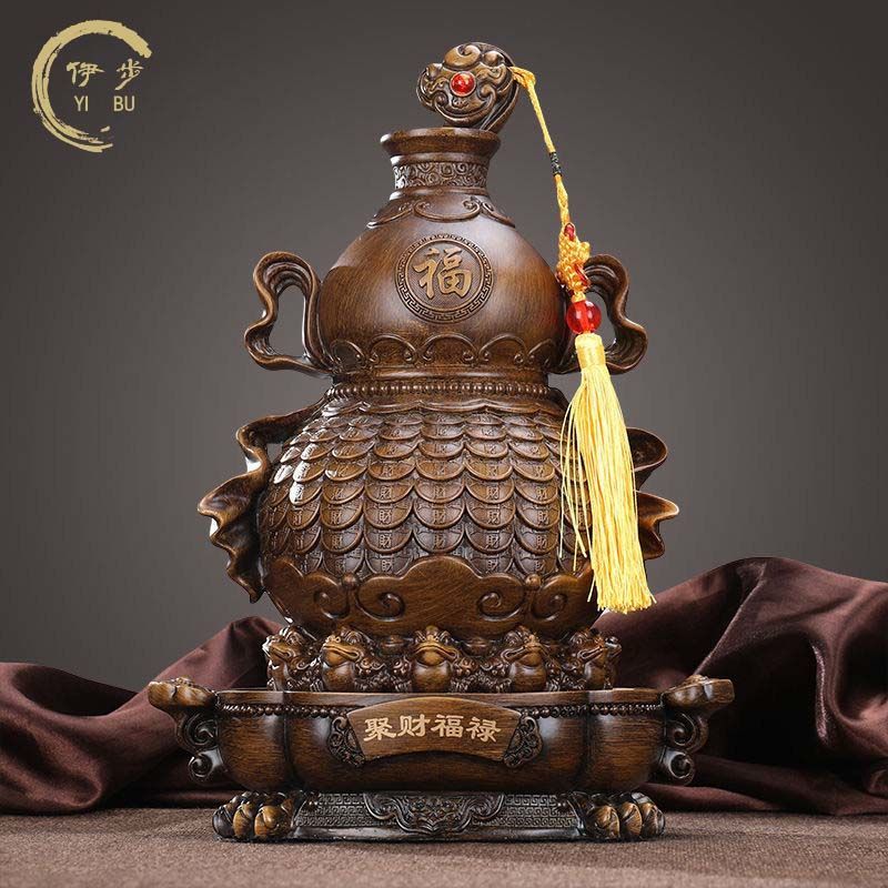 【最低價】【公司貨】招財葫蘆擺件風水聚財福祿家居客廳酒櫃裝飾品喬遷開業禮品工藝品