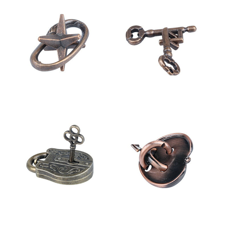 解鎖玩具 魔Puzzle金鎖成人益智玩具解壓高難度智力扣解鎖孔明鎖魯班鎖全套【HZ66089】