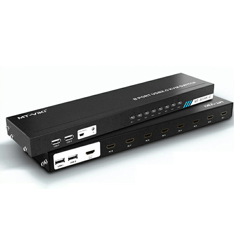 【易控王】8x1 八進一出 HDMI KVM切換器 USB共享器 4K@60Hz 共享鍵鼠/螢幕 (40-115-06)