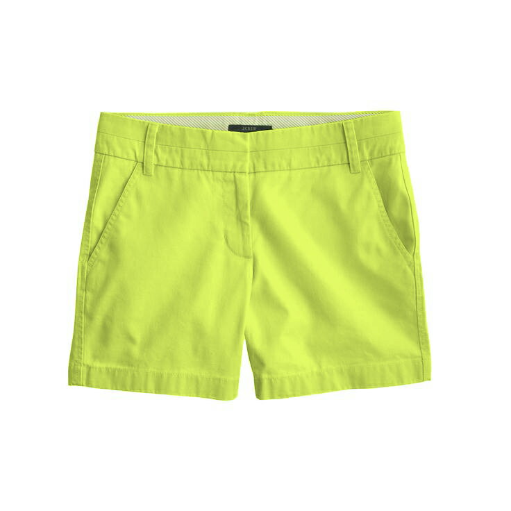 美國百分百【全新真品 】J.Crew 短褲 褲子 JC 休閒 Chino 經典 百慕達 5吋 女 蘋果綠 2號 F144