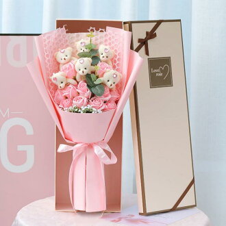 三八婦女節生日禮物送女友玫瑰花束仿真花肥皂花康乃馨香皂花禮盒 | 宜家優選百貨 | 樂天市場Rakuten