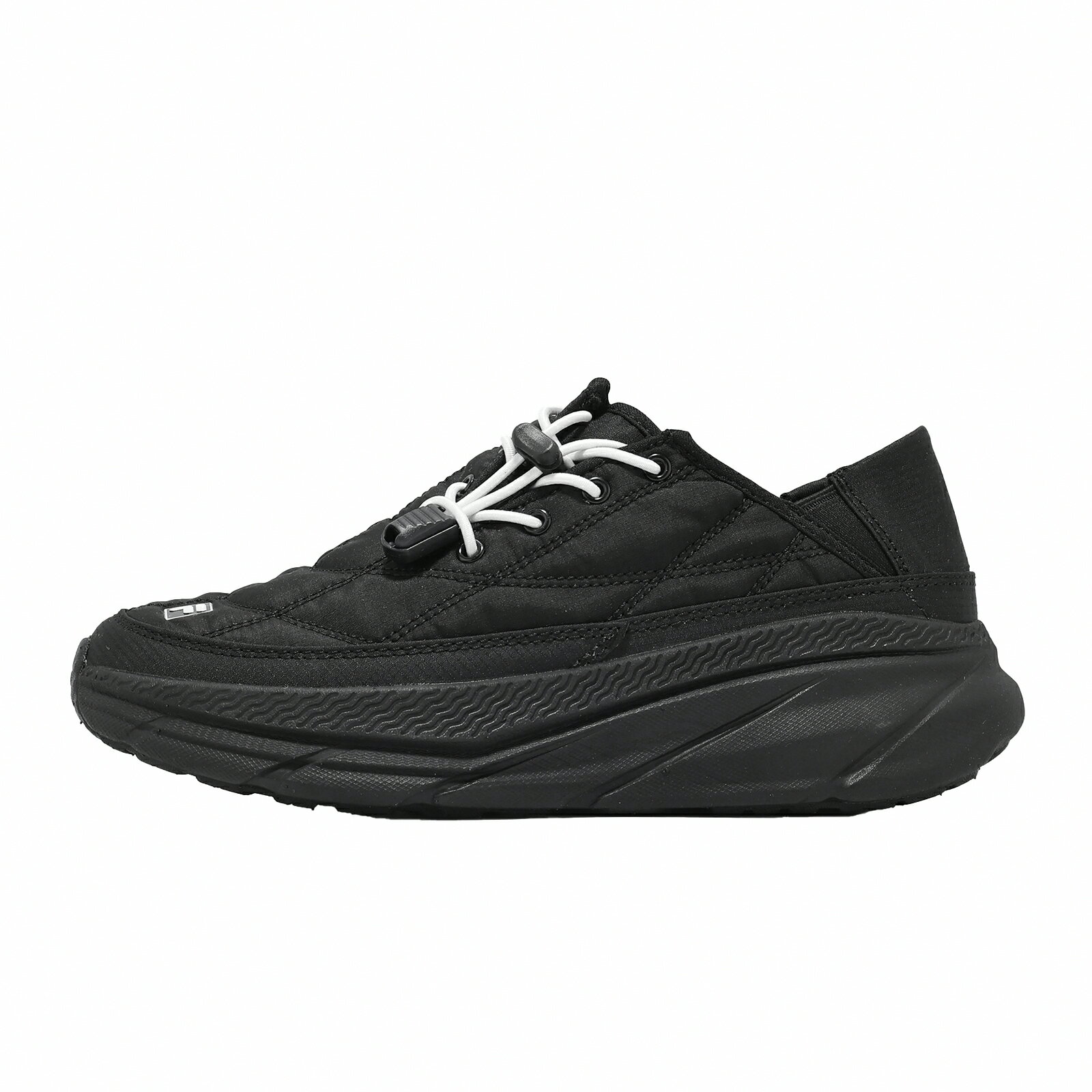 Fila 懶人鞋 Quilted 女鞋 黑 白 休閒鞋 抽繩 斐樂 5C346A001