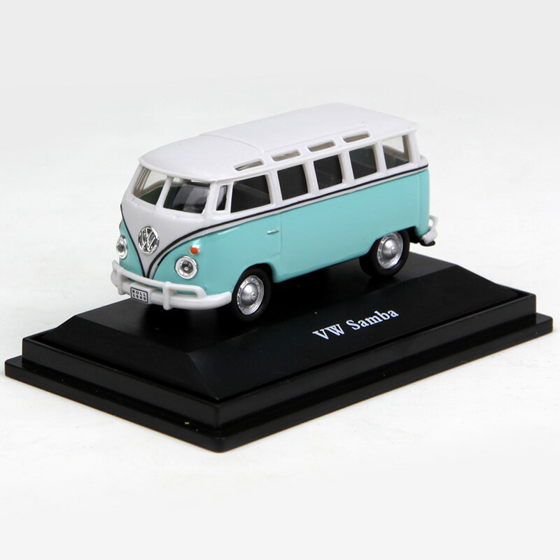 匯美模型 1:72高模擬合金汽車模型 大眾麵包車巴士 清新綠