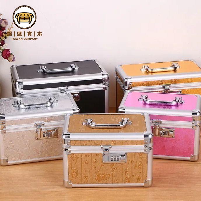 免運 【附發票】鋁合金手提箱 手提工具箱 器材箱 儀器箱 鋁合金化妝箱手提雙層大容量小號便攜收納箱盒專業帶鎖硬的化妝包特惠/店長推薦新品 工廠直銷 折扣 j533