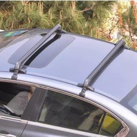 通用車頂架橫杆 五種規格可選 2根 套 1套 組 安裝于縱向雨槽鋁合金汽車行李架橫杆通用型帶鎖車頂架橫杆自行車架載重行李架 7682038 緹娜嚴選
