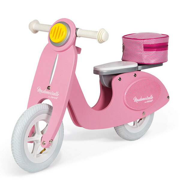 【法國Janod】平衡滑步系列-粉紅淑女摩托車/兒童節禮物/聖誕節禮物/生日禮物