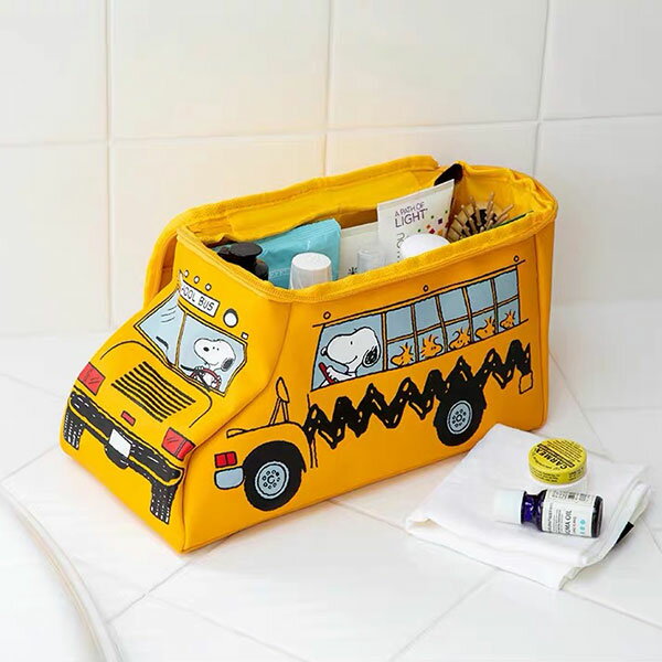 ANNAS 日本 史努比巴士包 收納包 化妝包 手提包 便當袋 野餐包 史努比 公車 巴士 史奴比 snoppy 可愛卡通
