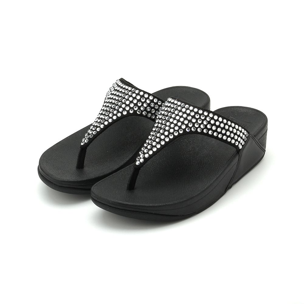 FITFLOP LULU MAXI 水鑽夾腳拖鞋 黑 6212-16128 女鞋 治裝激推