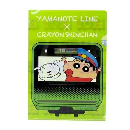 【震撼精品百貨】蠟筆小新 Crayon Shin-chan 日本鐵道系列日本製A4檔案夾(山手線)#29872 震撼日式精品百貨