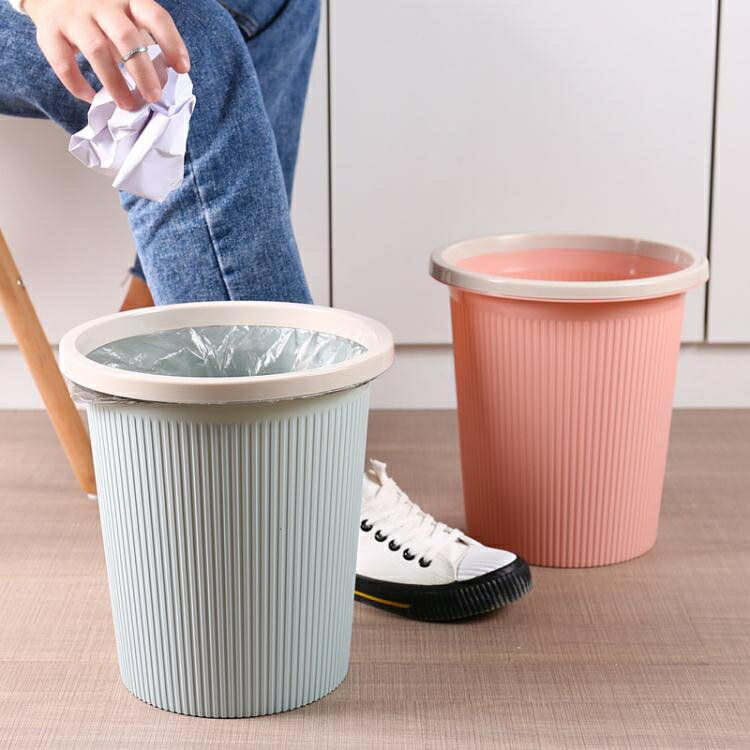 歐式創意桌面大號垃圾桶廚房家用客廳臥室衛生間廁所塑料無蓋紙簍
