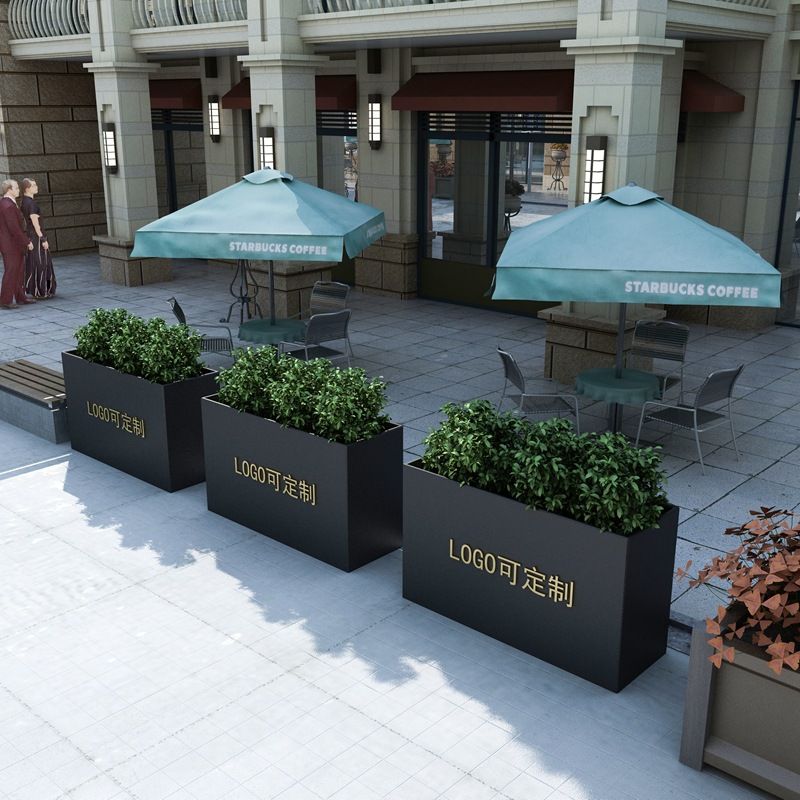 【最低價 公司貨】鐵藝花箱戶外不銹鋼定製花槽奶茶店戶外花箱隔斷花盆商業街售樓部