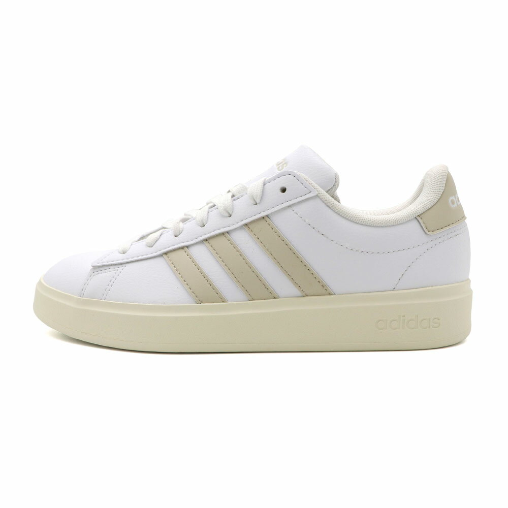 【全館滿額折】Adidas Grand court 2.0 白奶油底 皮革 運動 復古 休閒鞋 女款 J2543【新竹皇家ID2949】