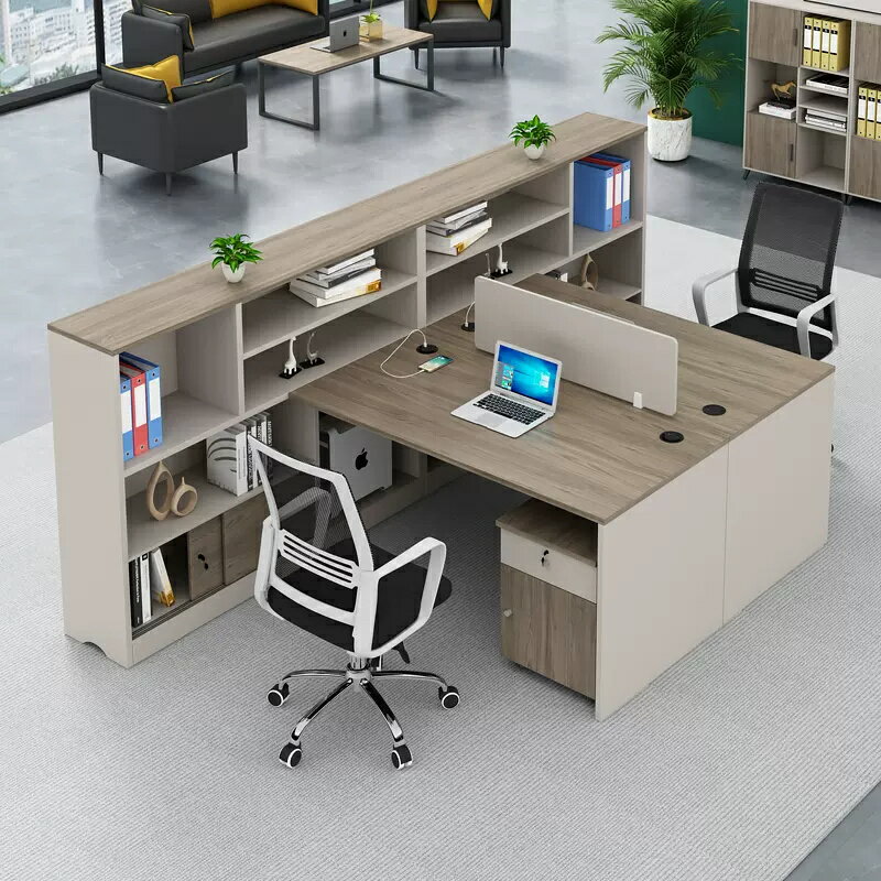 辦公桌椅組合員工雙人財務工位卡座職員辦公桌簡約現代辦公室桌子