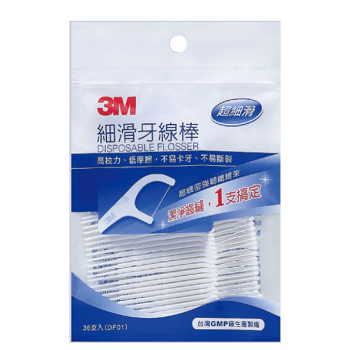 【3M】 DF01 細滑牙線棒散裝包 36支/包