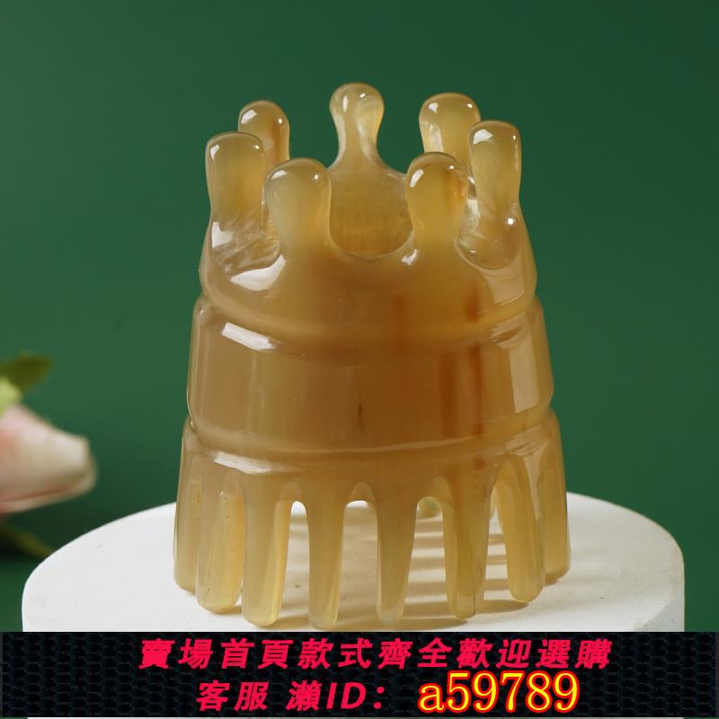 【臺灣公司 可打統編】牛角按摩梳子圓筒頭部經絡刷頭療專用刮痧洗頭筒梳天然正品防脫發